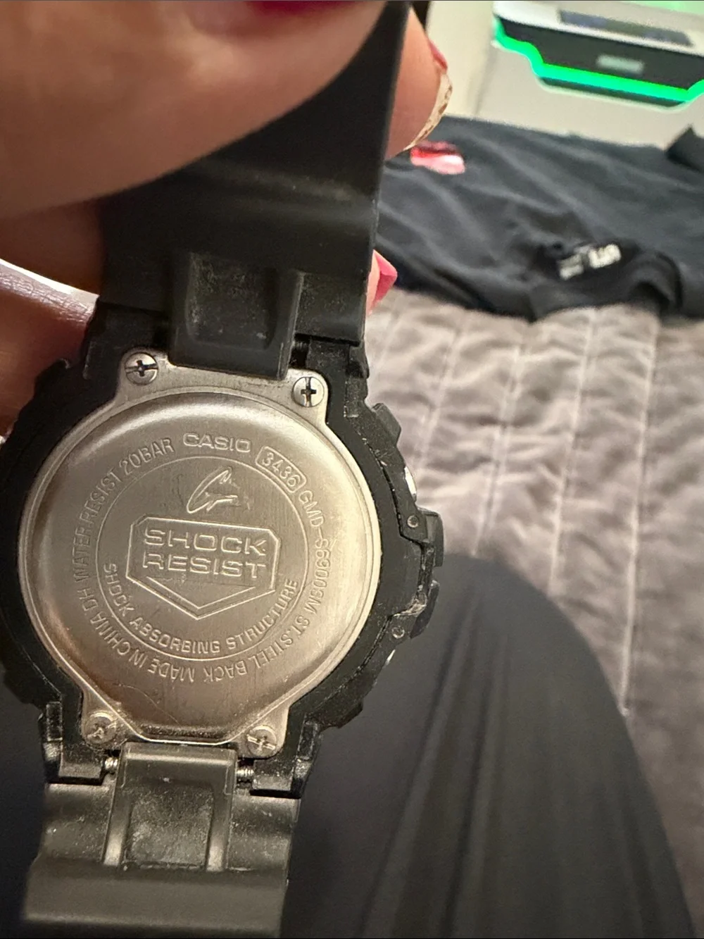 G Shock Black Digital Sports Smartwatch with Durable Resin Band